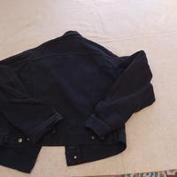 giacca jeans nera uomo