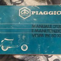Libretto Vespa uso e manutenzione. PK50XL