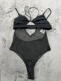 Body tulle nero Tezenis