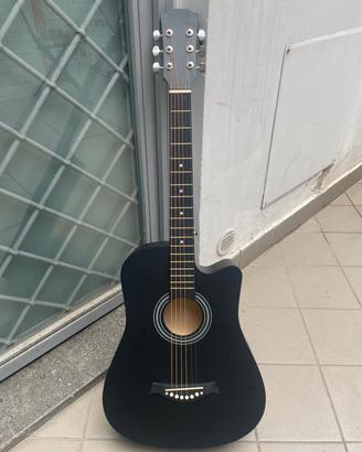 Chitarra Acustica Nera Nuova  🎸