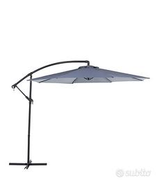 Ombrellone da giardino banana 3mt grigio