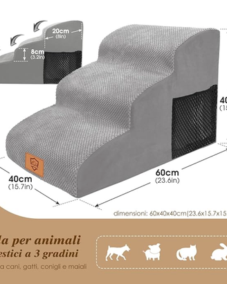 Scaletta per Cani 3 Gradini - Scala e Rampa
