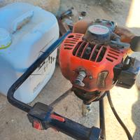 trivella a scoppio, saldatrice e compressore