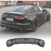 DIFFUSORE AUDI A6 S LINE 15-18 LOOK RS6 NERO LUCID