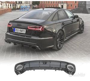 DIFFUSORE AUDI A6 S LINE 15-18 LOOK RS6 NERO LUCID