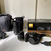 Fotocamera Nikon D3400  + obiettivo 55/200mm