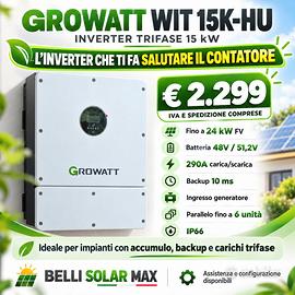 INVERTER GROWATT WIT 15K-HU