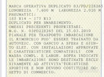 Carrello biasse 2000 kg REVISIONATO