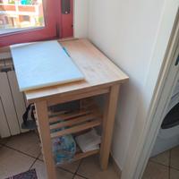 carrello in legno Ikea bekvam
