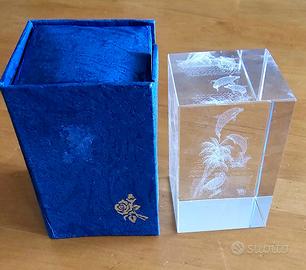 Fermacarte o soprammobile con disegno laser 3D