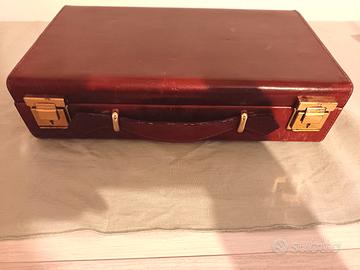 Set da barba in pelle anni 60 misure 29x16x8 cm