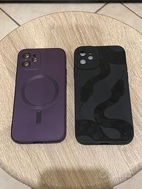 Cover iPhone 11 col. viola e nero c/serpenti