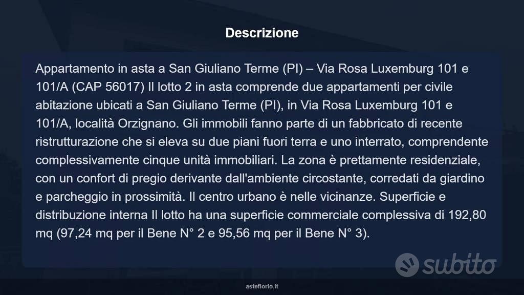 Appartamento – San Giuliano Terme, Corliano - Vista 5