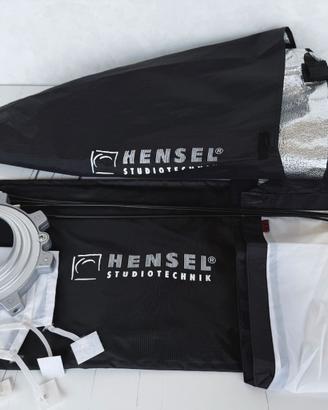 Hensel Softbox 65x45 completo con aste e diffusori