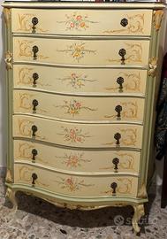 CASSETTIERA VENEZIANA CON DECORAZIONI FLOREALI