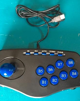 Joystick arcade stick 8 + 2 tasti USB per PC