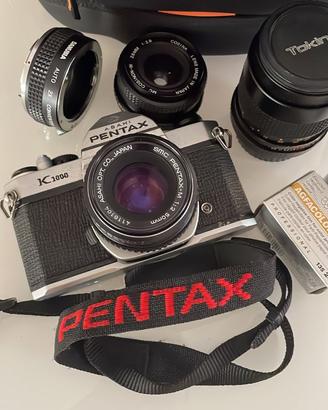 Pentax K1000 con 3 obiettivi!