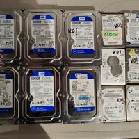 Lotto n.12 Hard Disk interni 3,5 + 2,5 per Ricambi