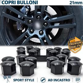Tappi Copribulloni da 21 Neri Copridadi Ruote Auto