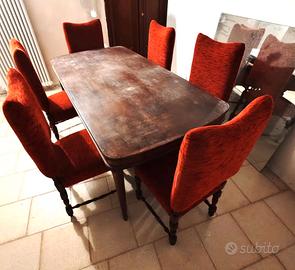 Tavolo con 6 poltroncine per taverna
