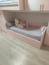 Letto a Cassettone  Rosa Antico