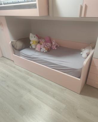 Letto a Cassettone  Rosa Antico