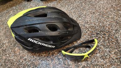 casco caschetto  bici occhiali tg S 51/56 cm
