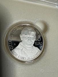 Beatificazione Giovanni Paolo II 5€ Argento RARA