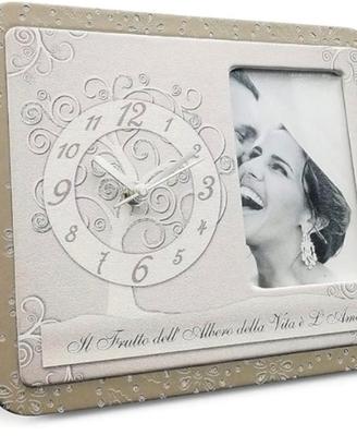 Porta foto con orologio