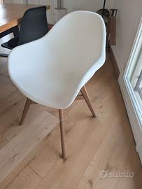 Sedia legno & plastica per scrivania o tavolo