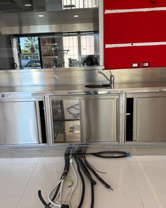 Bancone alimentare in acciaio inox professionale