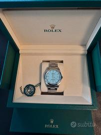 Rolex Oyster Perpetual tiffany blu 2026 UNWORN