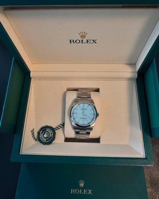Rolex Oyster Perpetual tiffany blu 2026 UNWORN