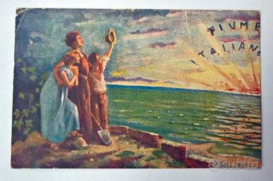 Cartolina epoca fascista anni '20 FIUME ITALIANA