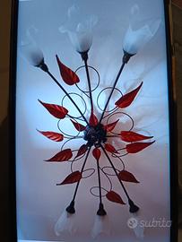 lampadario ferro battuto