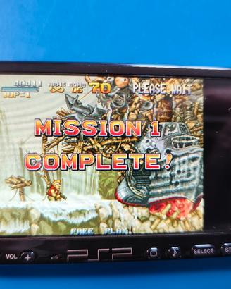 PSP 3004 Nera, Batteria Nuova + Metal Slug + PES09