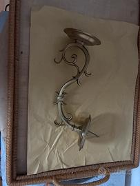 Candelabro olandese in ottone vintage.
