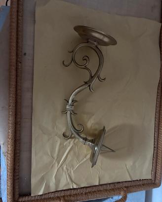 Candelabro olandese in ottone vintage.