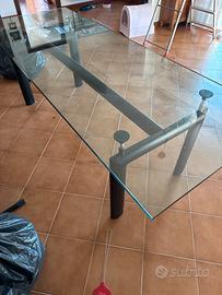 Tavolo vetro acciaio