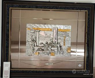 Quadro in vetro e argento 925/1000 Silvio Zippoli