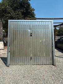 Coppia Porte Basculanti Garage Zincate con Telaio