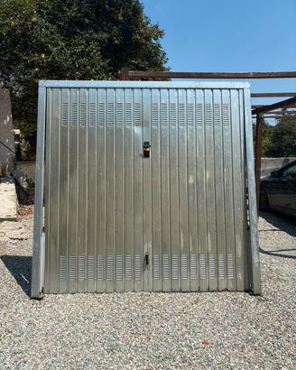 Coppia Porte Basculanti Garage Zincate con Telaio