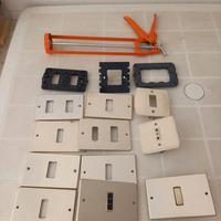 23  vintage placche luce, supporti, interruttori,