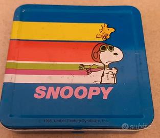 Scatola Latta Snoopy Vintage 1965
