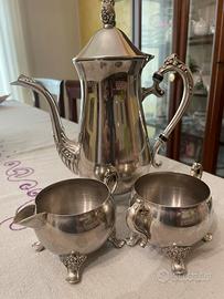 Servizio caffè vintage argentato anni 70