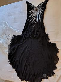 abito in seta nero Gaii Mattiolo couture