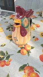 brocca dipinta a mano raffigura un gallo
