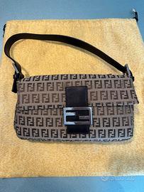 Fendi Baguette Vintage – Tela e Pelle, Originale