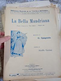 Canzoni edizioni dell 800/900 con spartito canzone
