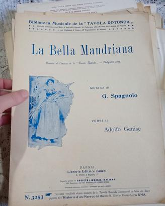 Canzoni edizioni dell 800/900 con spartito canzone